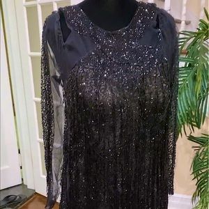 Black Fully Beaded dress